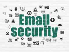 保护概念电子邮件安全墙背景