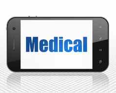 医疗保健概念智能手机医疗显示