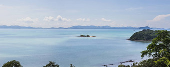 全景视图Phang-nga湾小岛屿视图