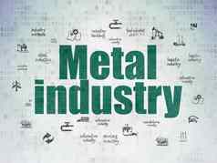 行业概念金属行业数字数据纸背景