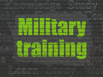 教育概念军事培训墙背景