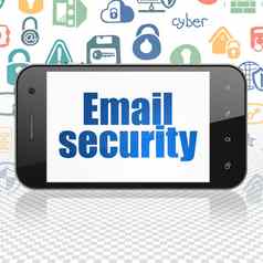 保护概念智能手机电子邮件安全显示