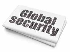 安全概念全球安全空白报纸背景