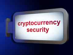 cryptocurrency概念cryptocurrency安全广告牌背景