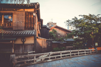 传统的日本房子<strong>白</strong>川河祗园区