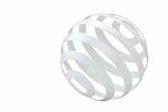 摘要孤立的球呈现行球标志网络设计公司
