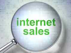 市场营销概念互联网销售光学玻璃