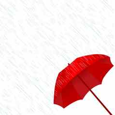 红色的伞雨