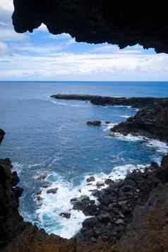 悬崖太平洋海洋景观珊瑚礁安娜卡肯加洞穴
