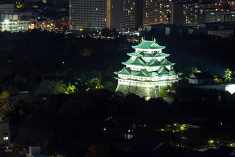 空中视图名古屋城堡