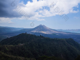 巴厘岛火山伟大的山金塔马尼巴厘岛