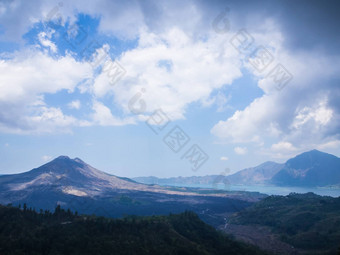 巴厘岛火山伟大的山金塔马尼巴厘岛