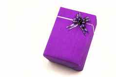 装饰礼物盒子紫色的弓快乐生日快乐圣诞节快乐一年