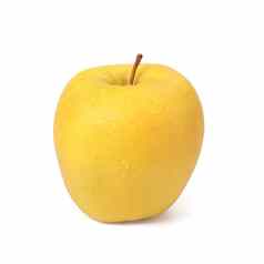 黄色的苹果孤立的白色背景金苹果孤立的