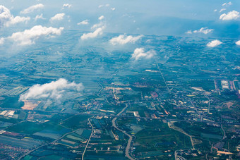 土地泰国伟大的高度视图飞机风
