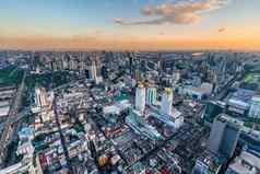 特大城市日落拍摄城市曼谷这样