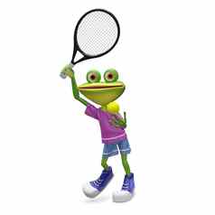 插图青蛙网球球拍