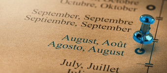 焦点8月个月一年日历