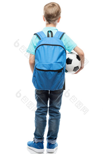 小学生背包足球球视图