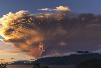 火山喷发俱乐部烟灰大气