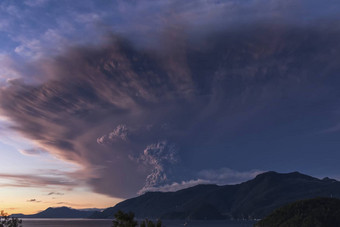 火山喷发俱乐部烟灰大气