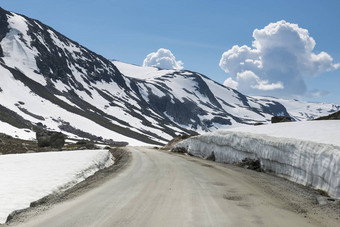 雪老strynefjellsvegen挪威