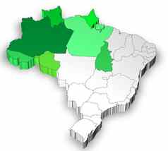 地图巴西北西地区