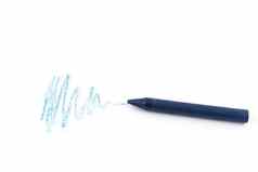 蓝色的蜡蜡笔