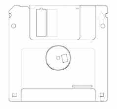 软盘磁盘存储草图