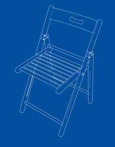 折叠椅子草图