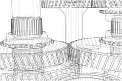 齿轮箱草图插图