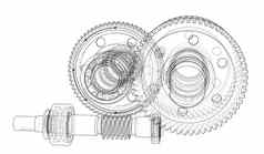 齿轮箱草图插图