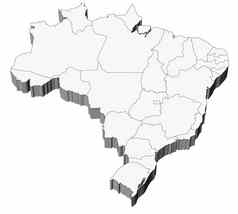 地图巴西州分歧