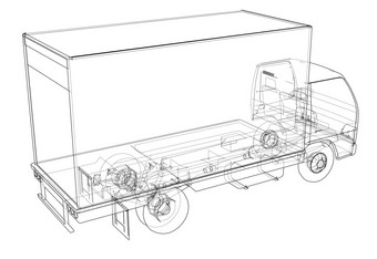 概念迷你卡车草图