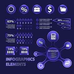 业务infographics圆折纸风格工作流布局横幅图数量选项一步选项网络设计