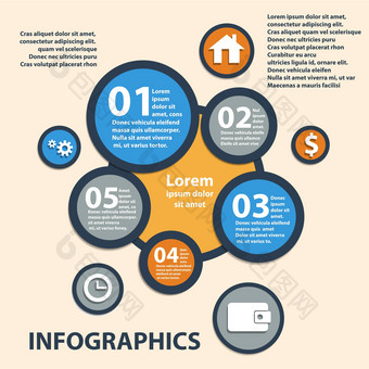 业务infographics圆折纸风格工作流布局横幅图数量<strong>选项</strong>一步<strong>选项</strong>网络设计