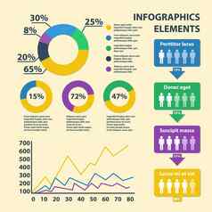 业务infographics圆折纸风格工作流布局横幅图数量选项一步选项网络设计