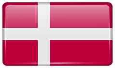 旗帜丹麦形式磁铁冰箱反射光