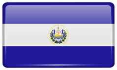 旗帜萨尔瓦多形式磁铁冰箱反射光