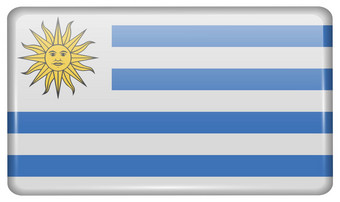 旗帜乌拉圭形式磁铁冰箱反<strong>射光</strong>