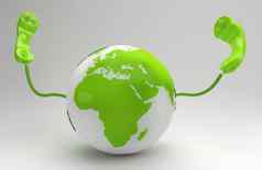 全球电信概念绿色地球