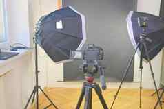 空照片工作室照明设备专业相机图片照片工作室