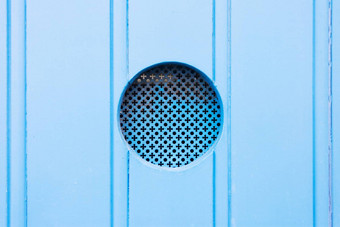 白细胞阿普利亚传统的金属窥视孔蓝色的木制