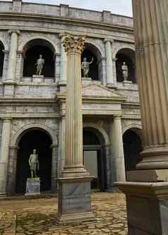 罗马希腊雕像古董古老的建筑