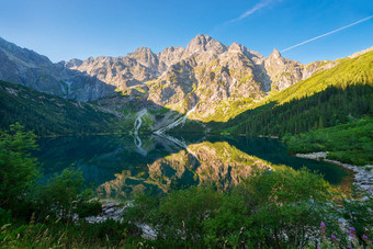 旅游吸引力<strong>波兰</strong>湖海产的奥科塔特拉山山