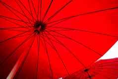 红色的伞帆布