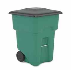 绿色垃圾容器回收垃圾概念呈现