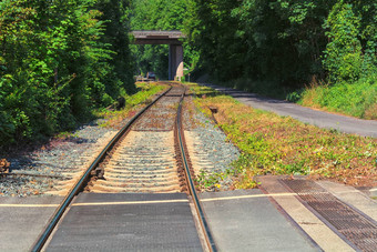 铁路跟踪Rails睡眠石头特写镜头