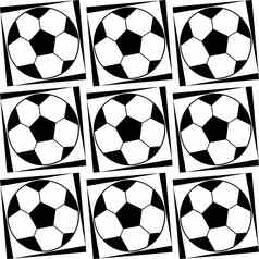 无缝的模式足球球图像黑色的白色颜色