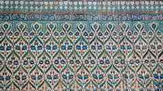 奥斯曼帝国古老的手工制作的土耳其瓷砖